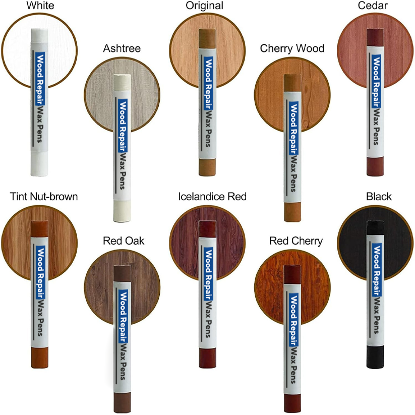 Stylos à cire pour réparer le bois