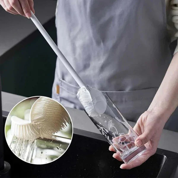 Brosse à biberon en silicone souple