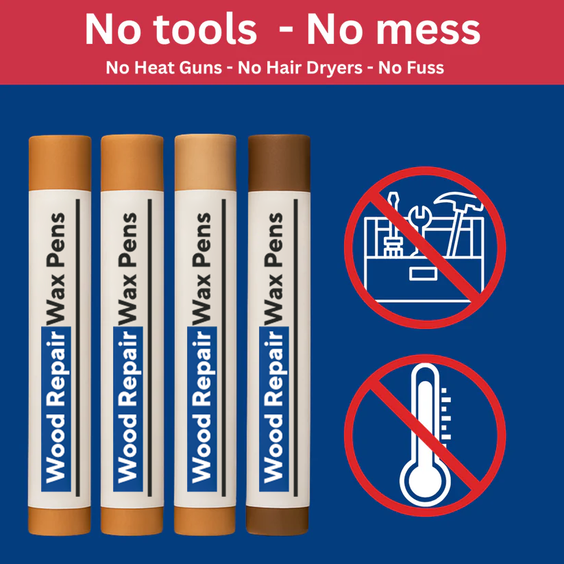Stylos à cire pour réparer le bois