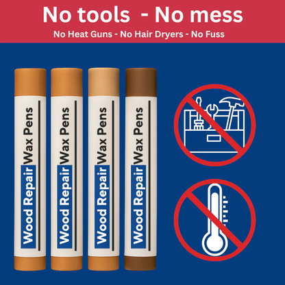 Stylos à cire pour réparer le bois