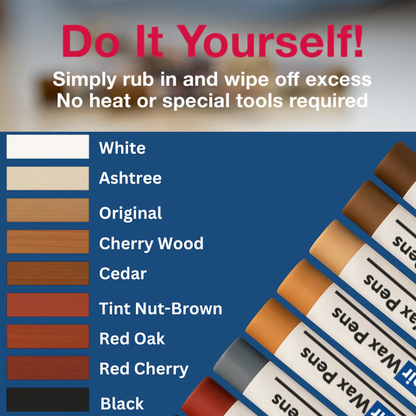 Stylos à cire pour réparer le bois
