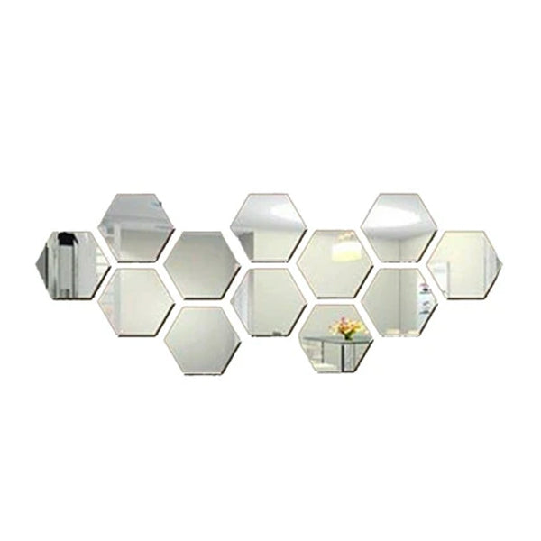 Autocollants Miroirs Acryliques Amovibles (12 pièces)