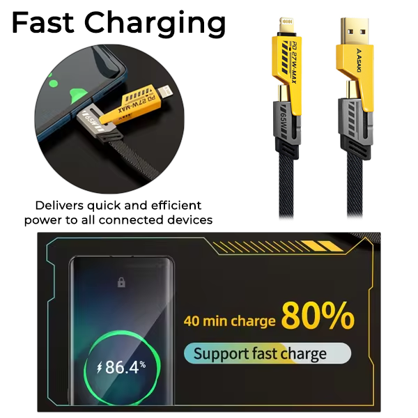 Câble de recharge rapide 4 en 1