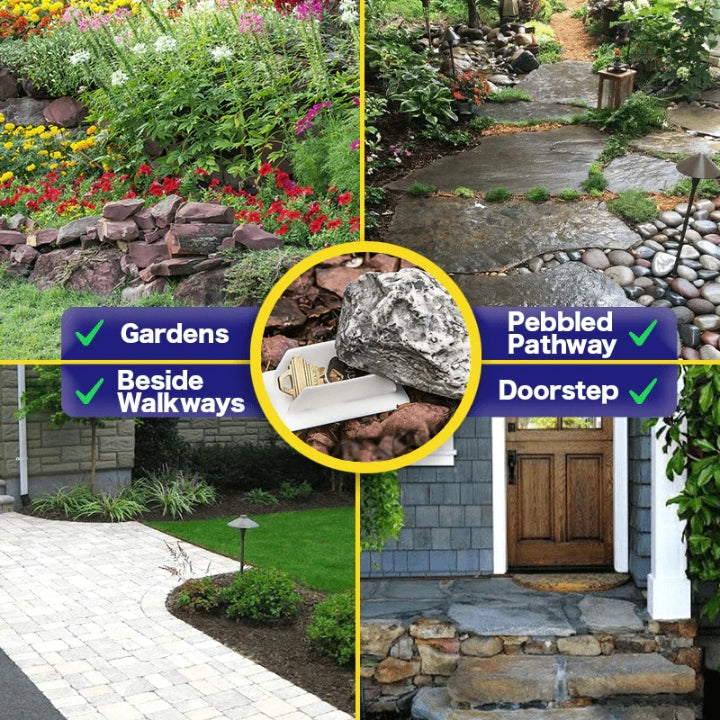 Cache-clé réaliste en forme de rocher pour les urgences en extérieur