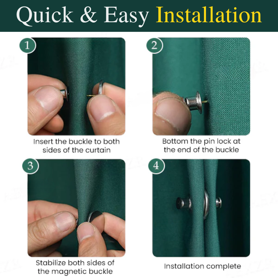 Boucle magnétique pour rideau