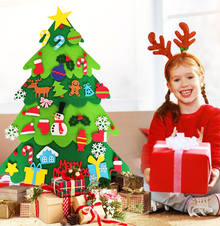 Sapin de Noël en feutre à faire soi-même