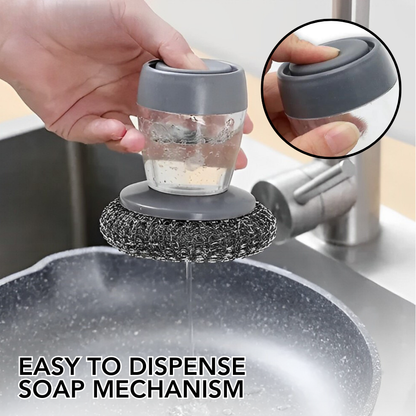 Kitchen Soap Dispensing Palm Brush