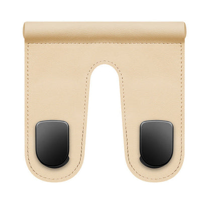 Premium Leather Glove Box Hook with Leather Hooks: No Destructive Installation