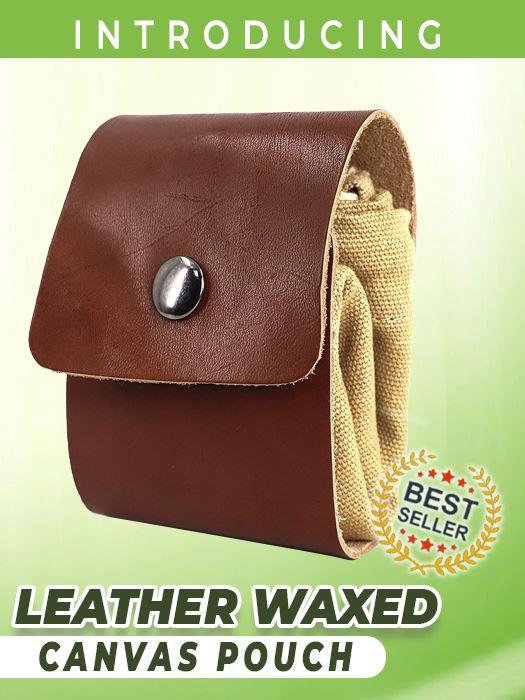 Leather Waxed Canvas Pouch outdoorpinata 